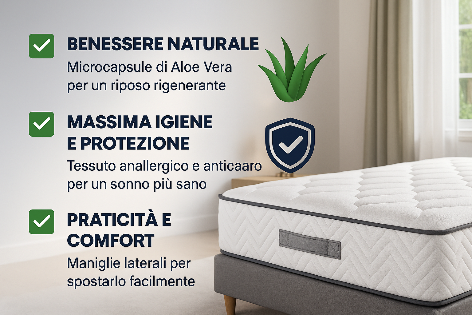 Benessere naturale e comfort del materasso matrimoniale Morbidea