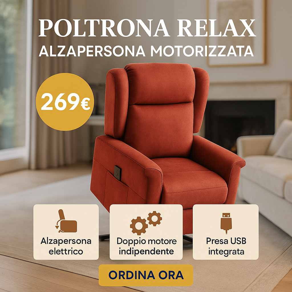 Poltrona Relax Alzapersona Motorizzata Morbidea