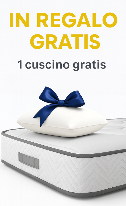 Cuscini in regalo Morbidea - Pacchetto completo con 2 cuscini memory foam e materasso matrimoniale