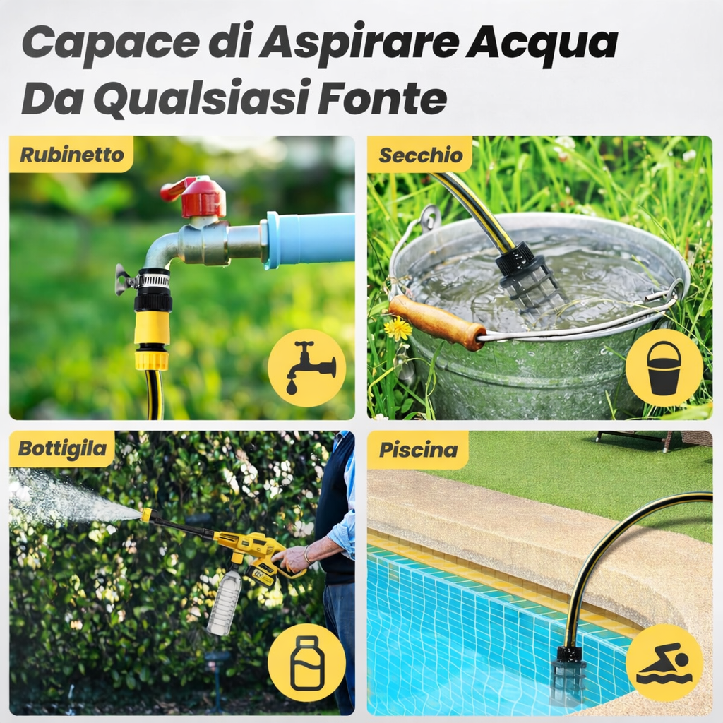Aspirazione acqua da più fonti