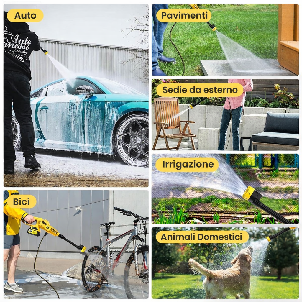 Bottiglia schiumogena e ugello 6 in 1