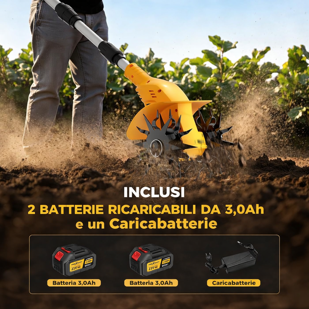 Utilizzi della motozappa a batteria