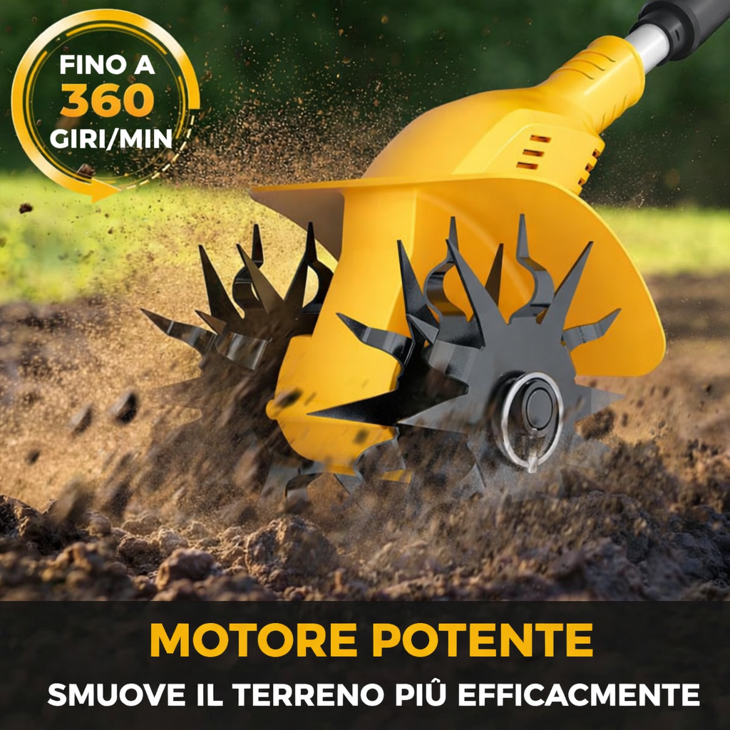 Sistema di sicurezza motozappa a batteria
