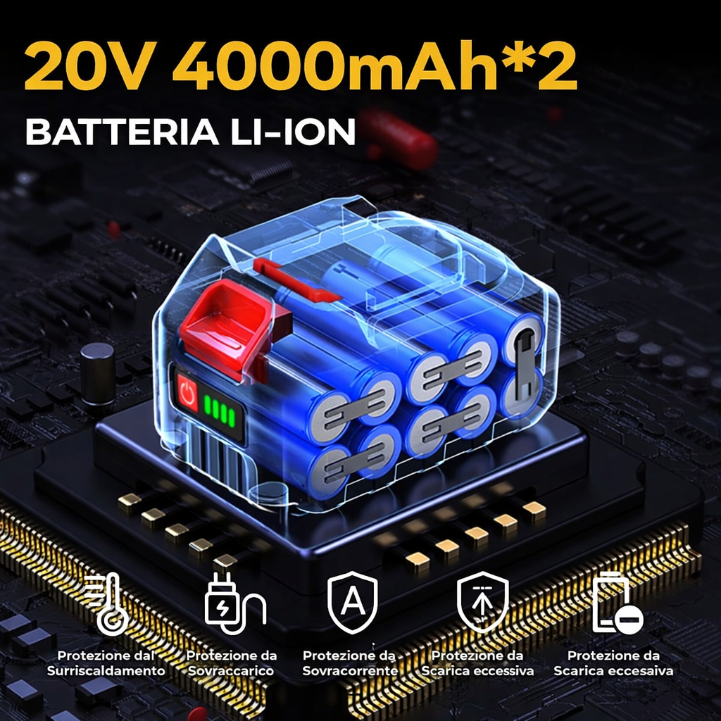 Motozappa con doppia batteria