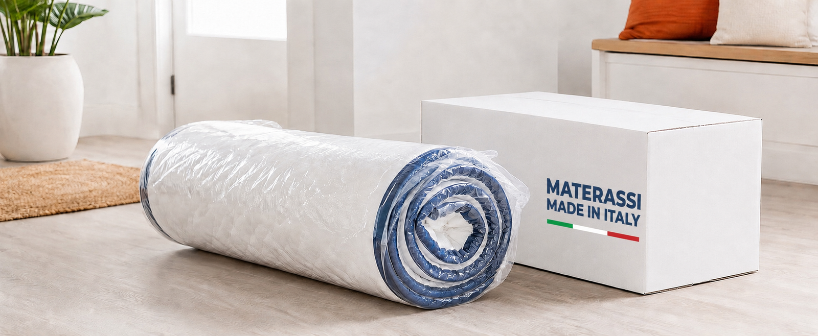 Materasso arrotolato sottovuoto
