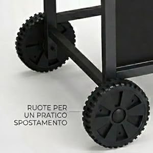 Ruote robuste per spostare il barbecue