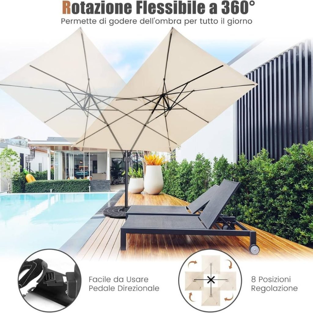 Ombrellone elegante in patio
