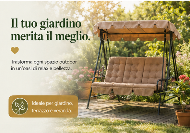 Dondolo posizionato in giardino