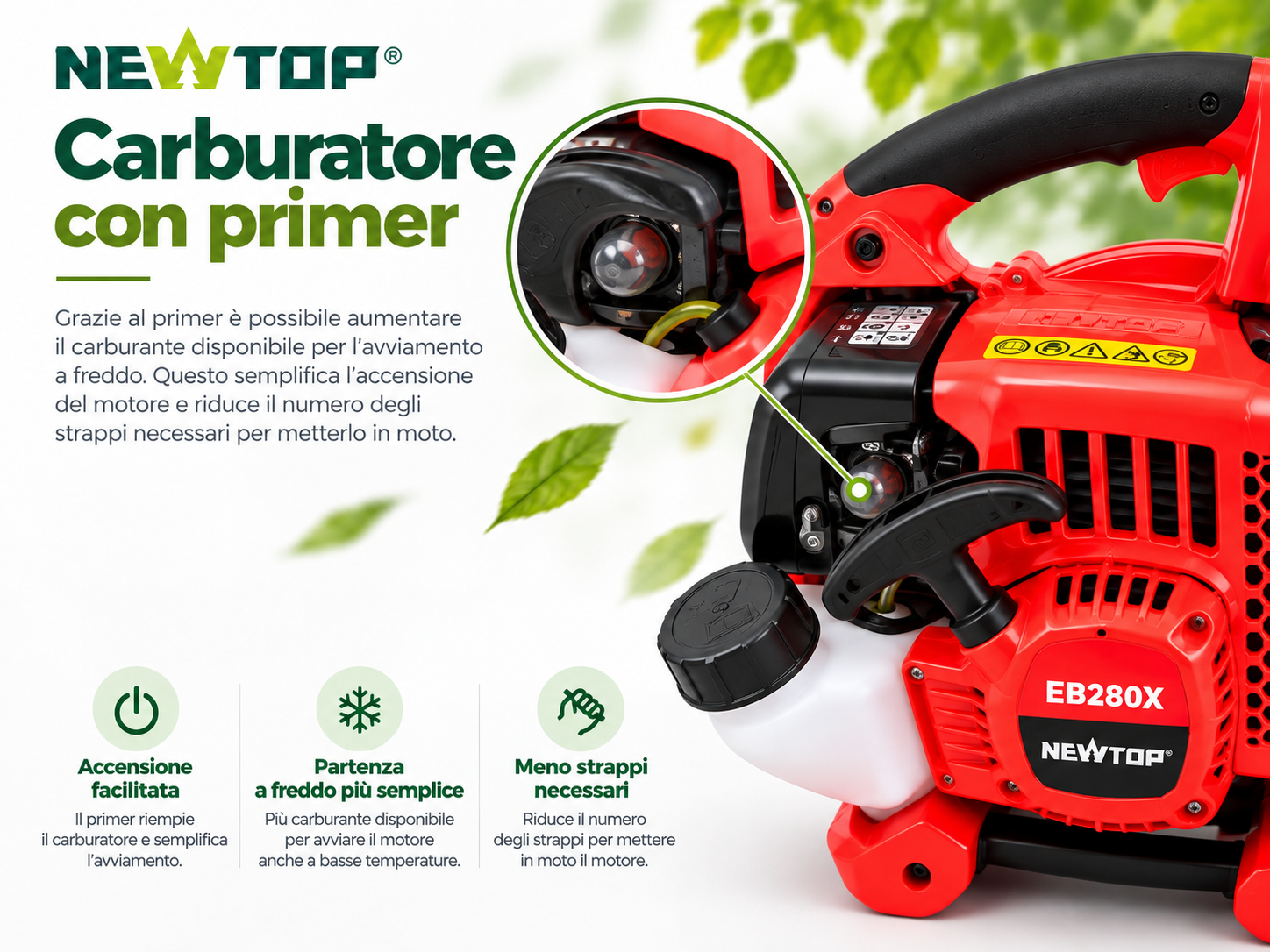Carburatore con primer NEWTOP EB280X