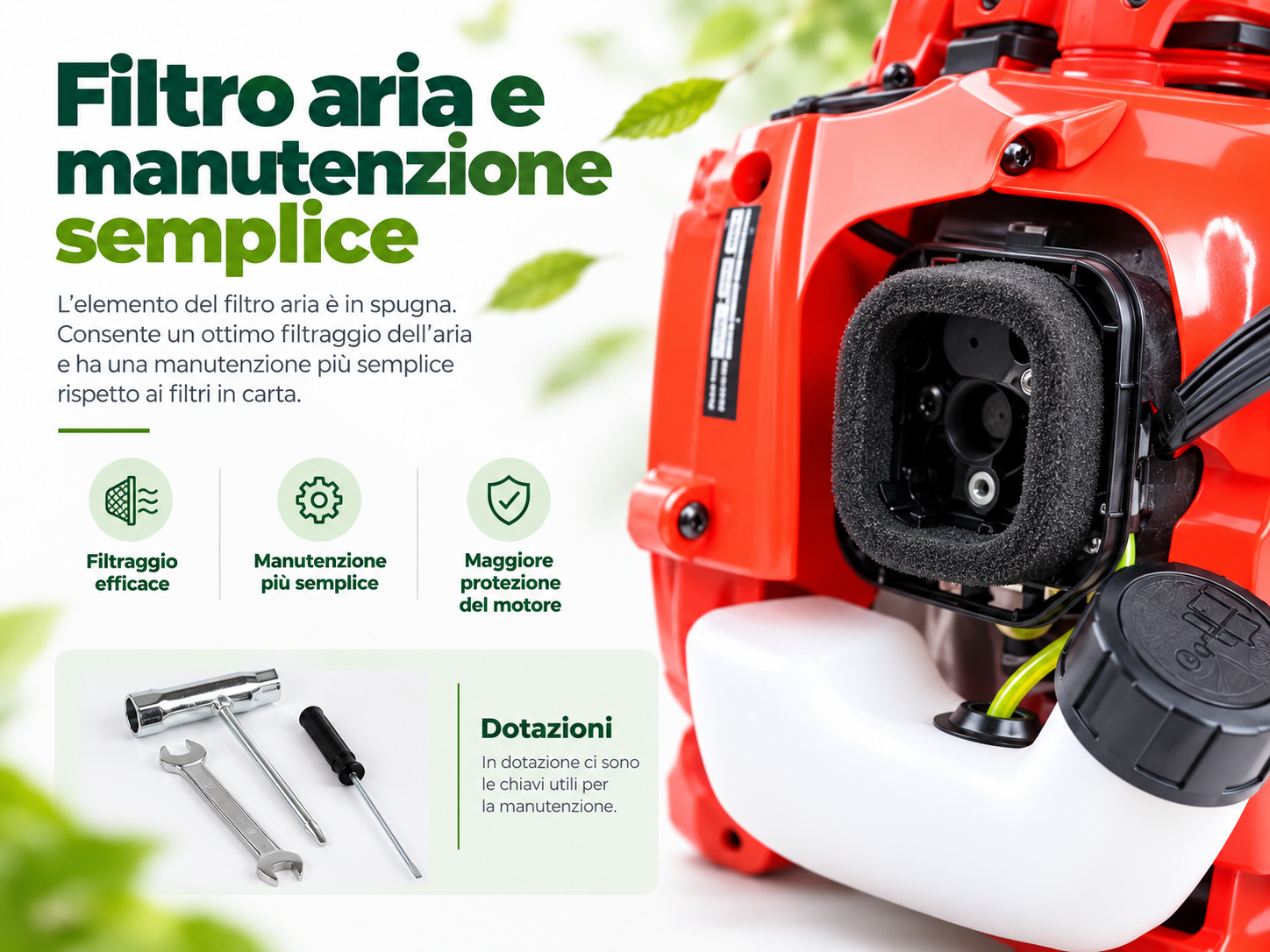 Filtro aria e dotazioni NEWTOP EB280X