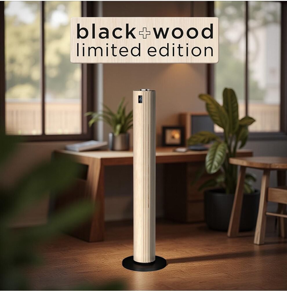 Ventilatore Rowenta black wood dal design elegante