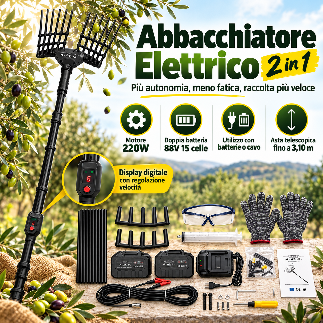 Abbacchiatore elettrico offerta 219 euro