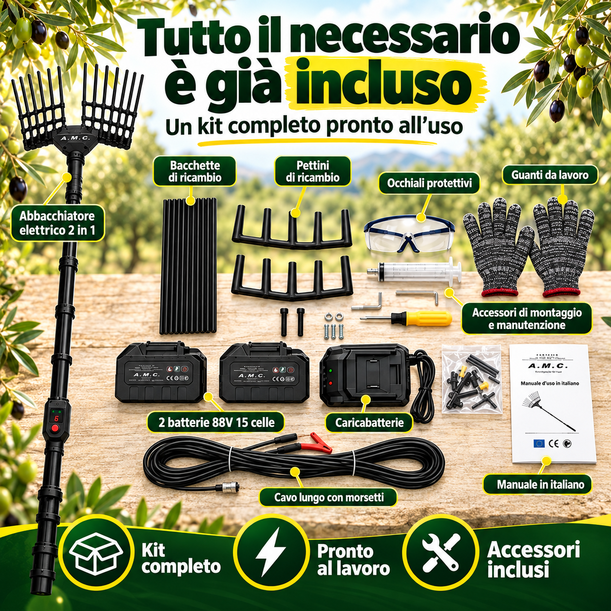 Kit completo abbacchiatore