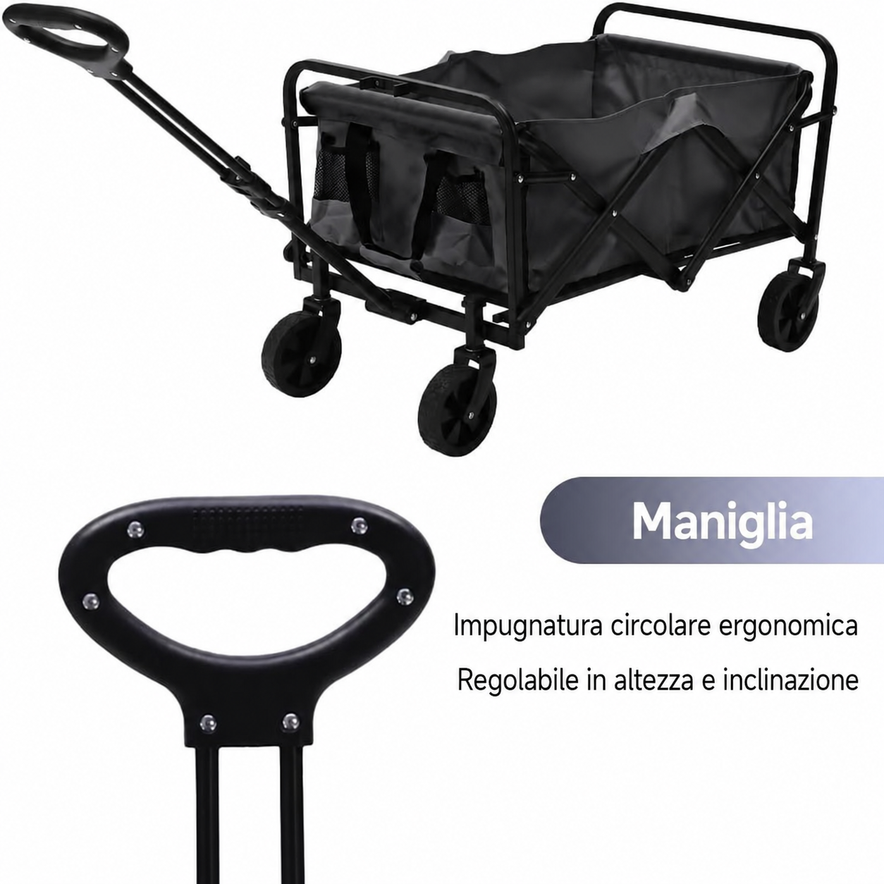 Maniglia ergonomica del carrello