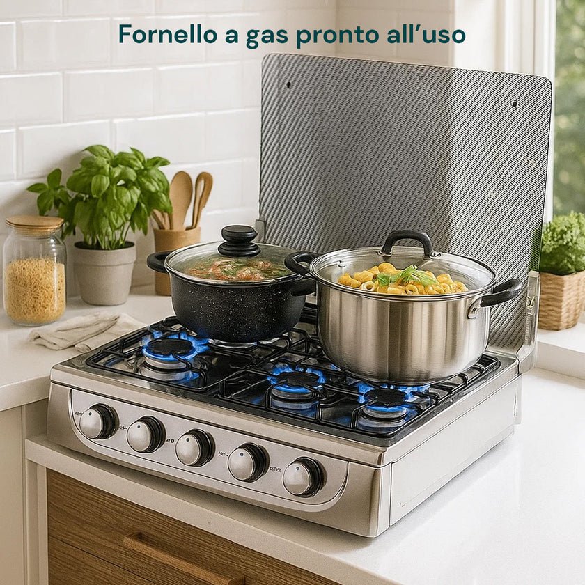 Fornellone gas cinque fuochi completo