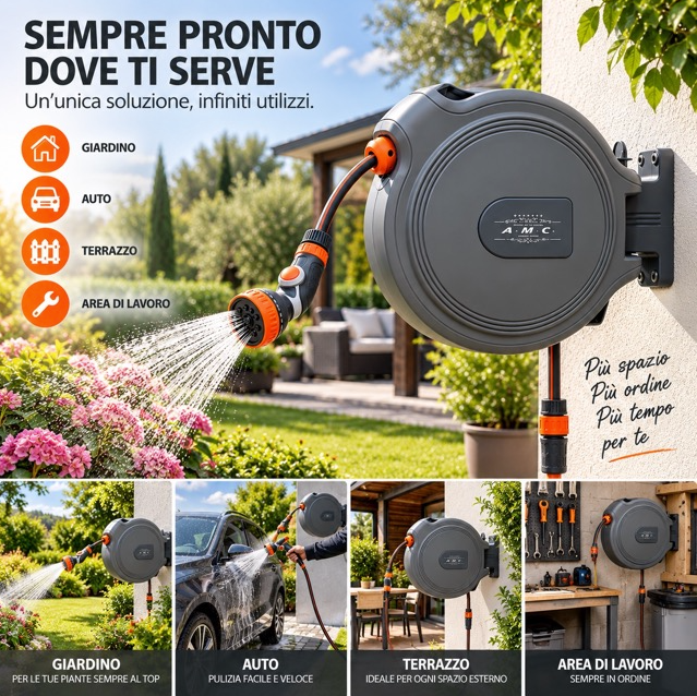 Dettagli avvolgitubo automatico